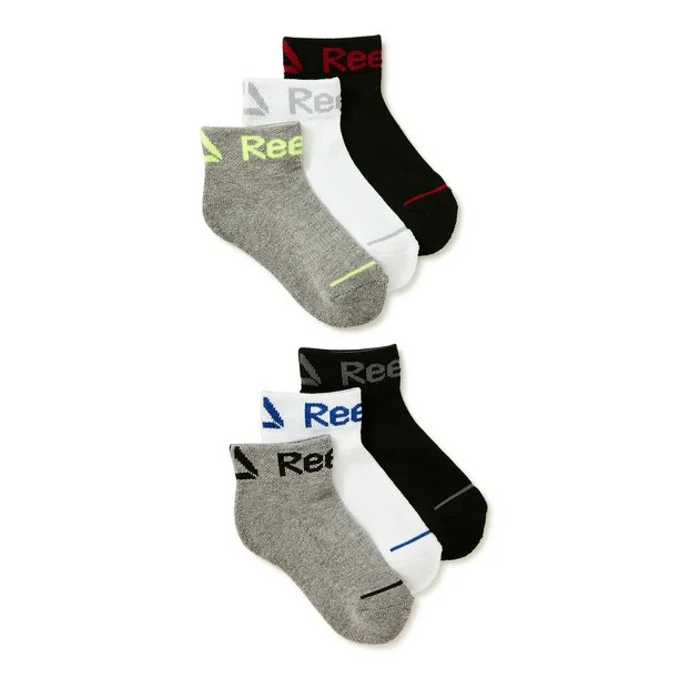 Reebok Kids Boy's Pro Series Cushion Ankle Socks, 6 Pack - Walmart.com | Walmart (US)