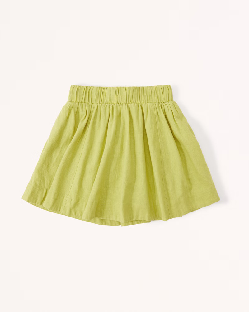 Linen-Blend Mini Skirt | Light Green Skirt Outfit | Skirt Set | Skirts | Matching Sets | Abercrombie & Fitch (US)