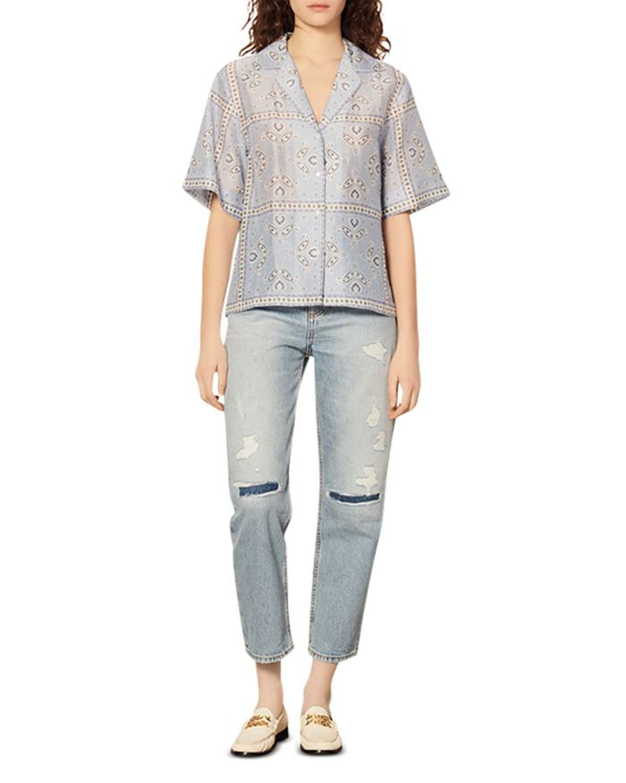 Sandro Livia Bandana Print Shirt Back to Results -  Women - Bloomingdale's | Bloomingdale's (US)