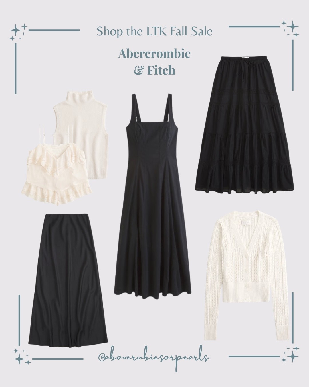 Classic black & ivory combos for effortless fall style 🖤🤍 A black maxi dress plus two skirt options paired with ivory layering pieces — a sleeveless mockneck sweater shell, pointelle cardigan, and lace cami. Modest, versatile outfit ideas you can shop now during the #LTKFallSale. 

#LTKSeasonal #LTKFallSale #LTKStyleTip