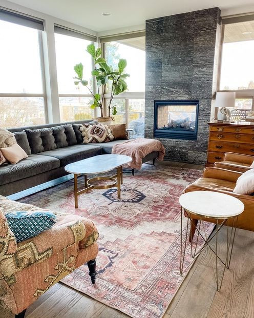 Multi Iris Medallion Flatweave Area Rug | Rugs USA