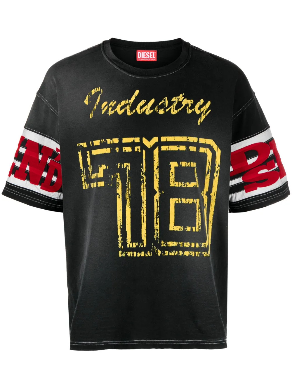 Diesel T-Bost flocked-logo Cotton T-shirt - Farfetch | Farfetch Global