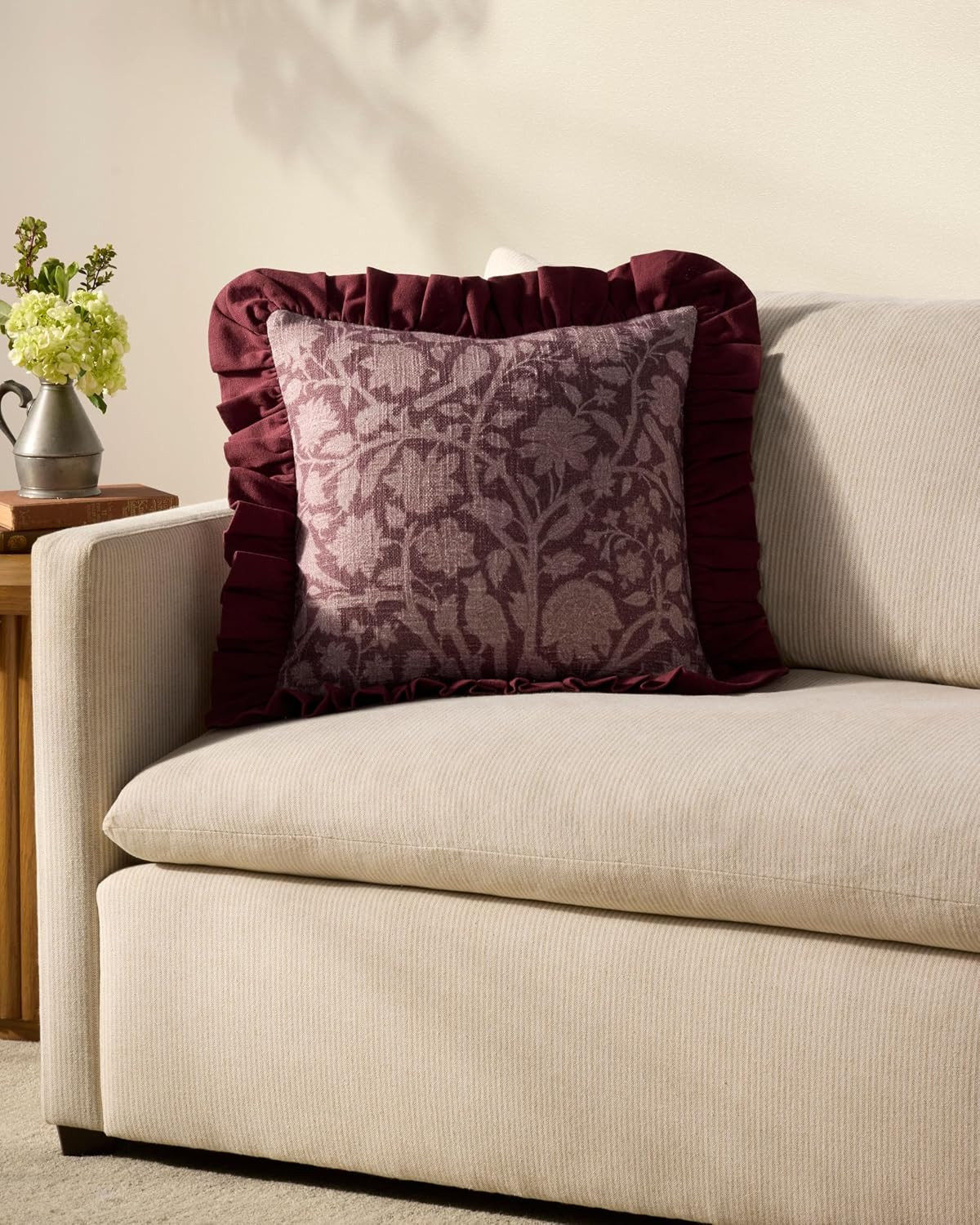 Loloi Chris Loves Julia Kathleen Collection PCJ0026 Wine 18'' x 18'' Cover Only Pillow | Amazon (US)