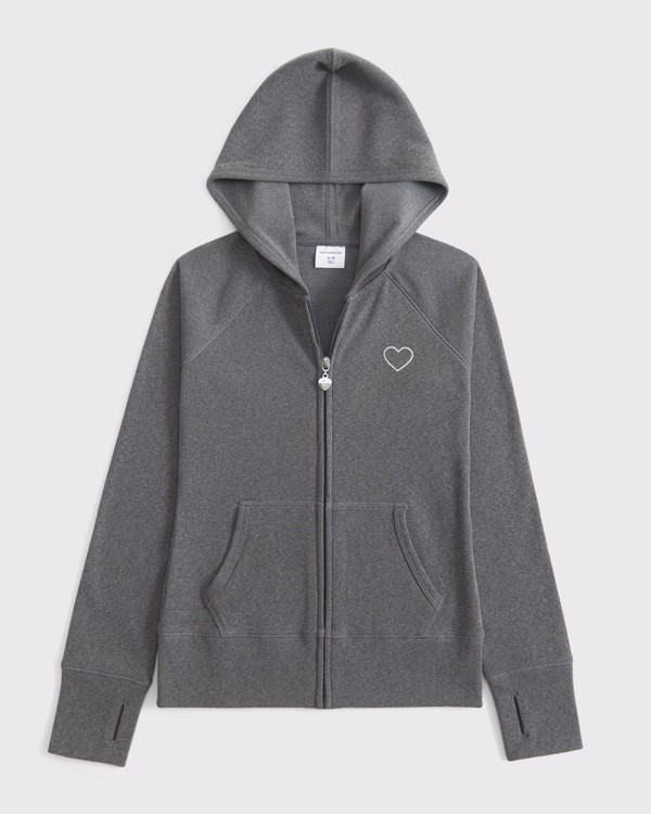 slim full-zip hoodie | Abercrombie & Fitch (US)