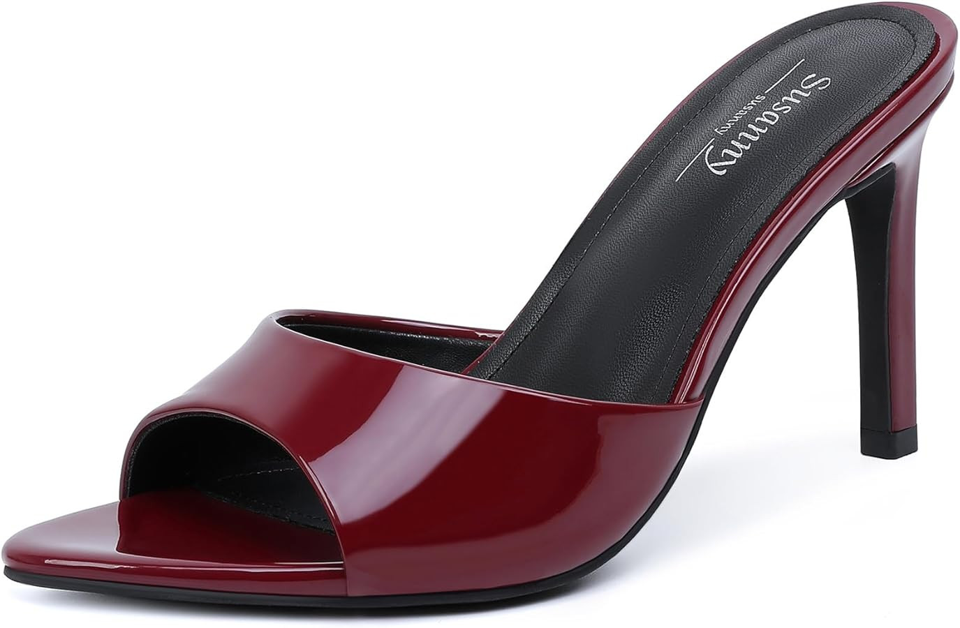 Susanny Women's Sandals Heels Mule High Heels Pointed Open Toe Sandals Sexy Slip on Heeled Summer... | Amazon (US)