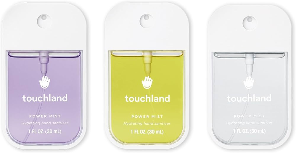 Touchland Power Mist Hydrating Hand Sanitizer Spray, BLOSSOM Trio Set (Lavender, Vanilla, Rainwat... | Amazon (US)