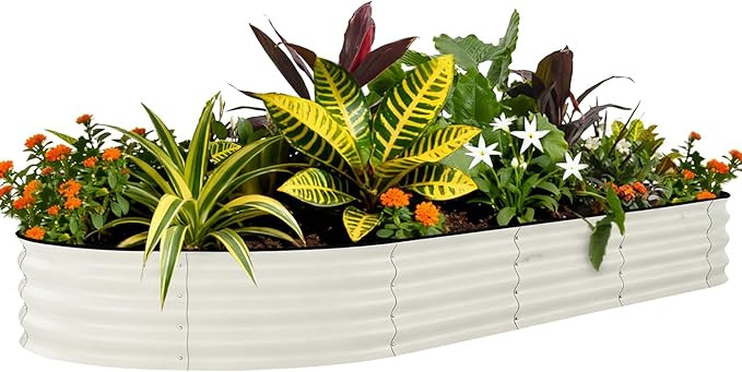 Garvee Galvanized Raised Garden Bed Outdoor, 8x4x1.5 ft Metal Planter Box for Flowers Vegetables,... | Amazon (US)