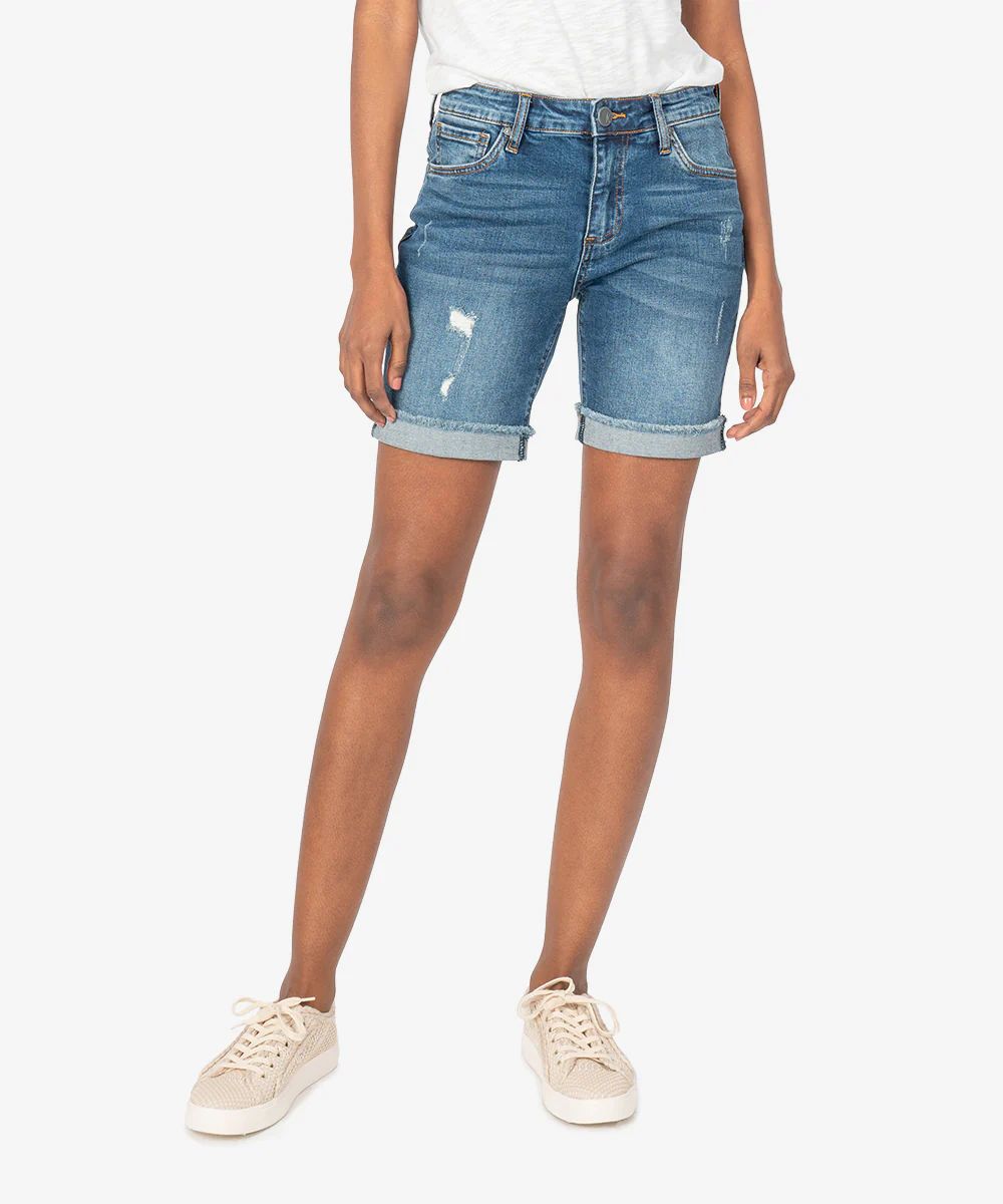 Catherine Mid Rise Boyfriend Short (Concept Wash) - Kut from the Kloth | Kut From Kloth