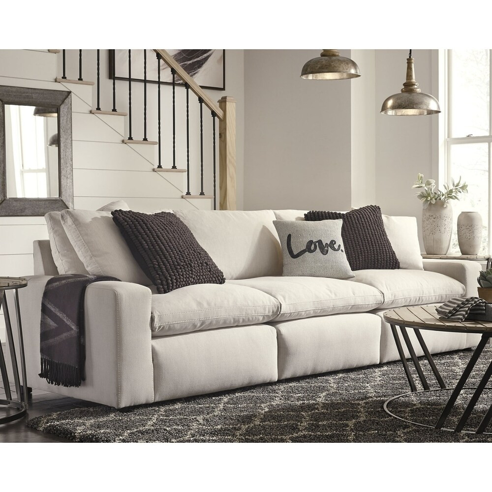The Gray Barn Hidden Cove 3-piece Modular Ivory Cloud Sofa | Bed Bath & Beyond