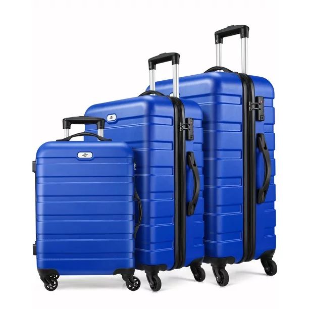 3 Piece Luggage Sets Hard Shell Suitcase Set with Spinner Wheels for Travel Trips Business 20" 24... | Walmart (US)