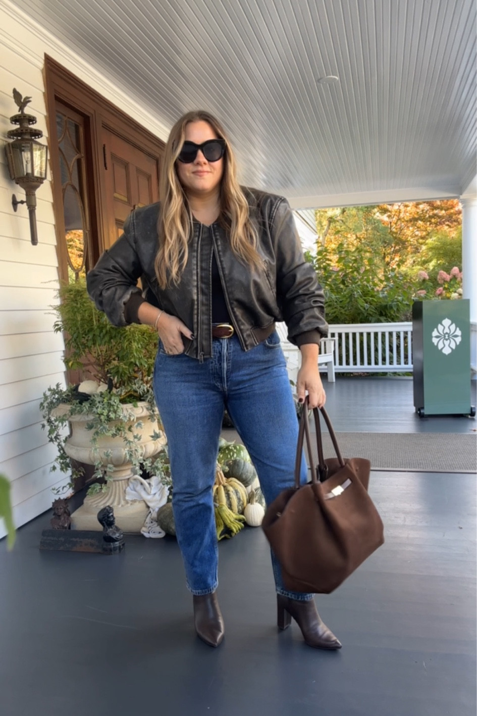 Jacket is back in stock! Im wearing large- its cropped and very soft

Jeans- true to size

Belt has restocked finally! The suede is so nice! 

Boots are a great mid height option and a unique cool tone brown. True to size i am wearing my usual 8.5 

#LTKxMadewell #LTKSeasonal #LTKHoliday