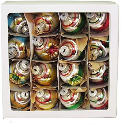 Kurt S. Adler Kurt Adler 30mm Solid and Reflector Glass Ball Set of 16 Ornament Set, 16 Piece | Amazon (US)