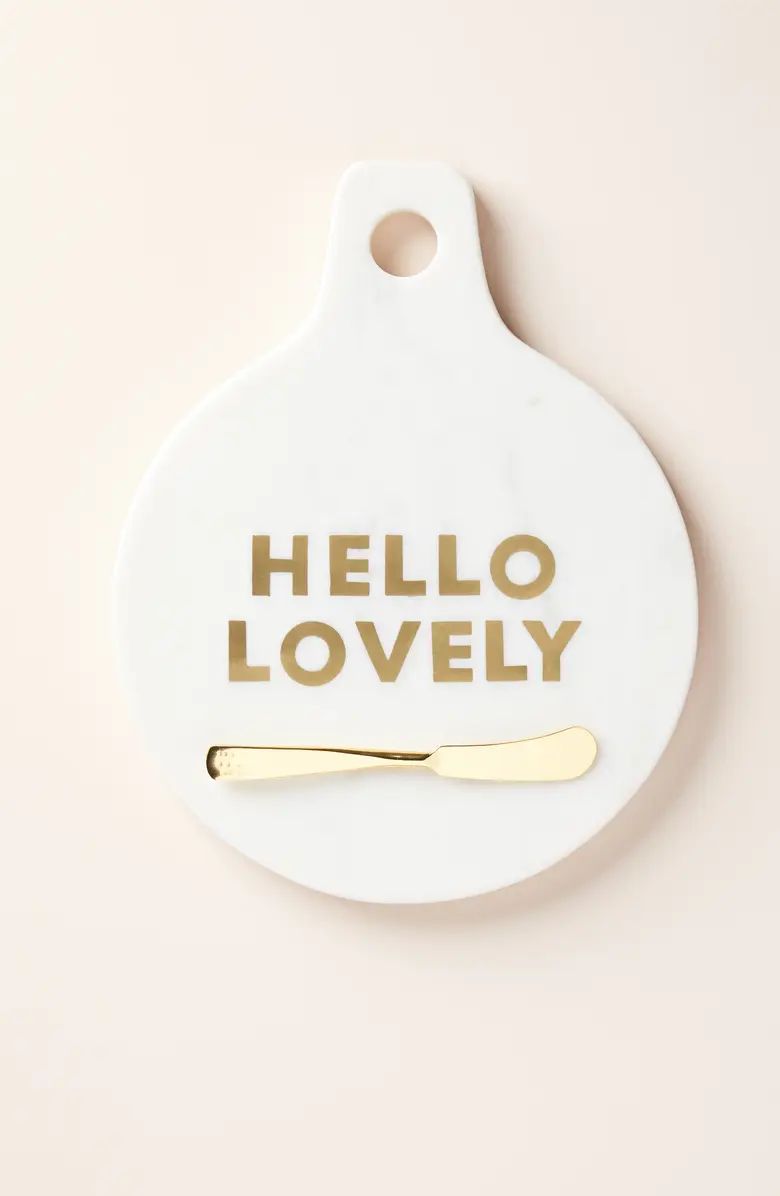 Hello Lovely Marble & Brass Cheese Board | Nordstrom