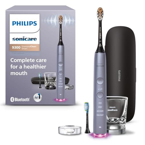 Philips Sonicare DiamondClean Smart 9300 Electric Toothbrush, Sonic Toothbrush with App, Pressure Sensor, Brush Head Detection, 4 Brushing Modes and 3 Intensity Levels, Grey, Model HX9903/45 | Amazon (US)