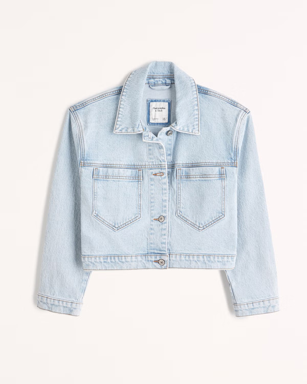 Cropped Denim Jacket | Abercrombie & Fitch (US)