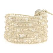 Crystal on White-Ivory Leather | Victoria Emerson