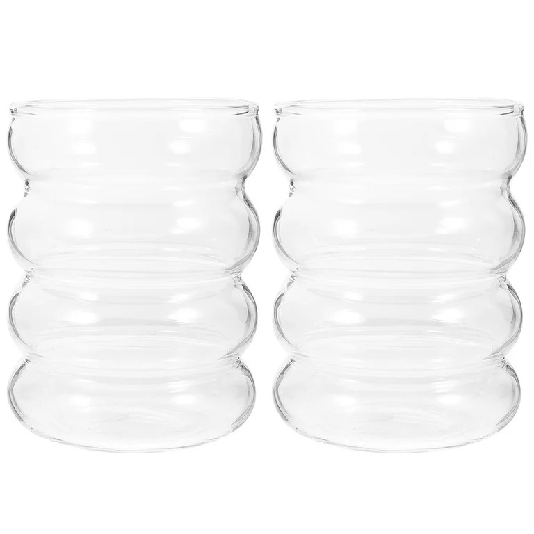 2 Pcs Caterpillar Cup Whiskey Glasses Clear Coffee Mug Clear Glass Cup Beer Cup Ice Cubes Beer Gl... | Walmart (US)