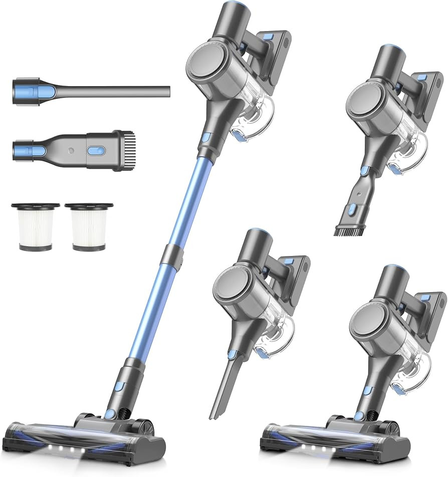 Zefiro Cordless Vacuum Cleaners for Home, 450W /40Kpa 50Mins Stick Vacuum Cleaner, Anti-Tangle Re... | Amazon (US)