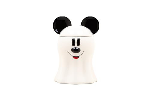 Disney Decorations Mickey Mouse Ghost Cookie and Candy Jar | Cute Ceramic Housewarming Gifts For Men And Women And Kids | Official Diseny Licensee | 1 Set | Amazon (US)