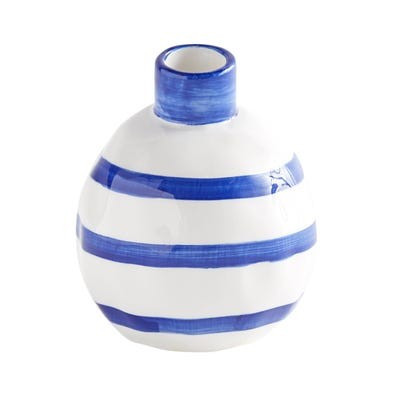 Round Blue Stripes Vase | Pier 1 Imports