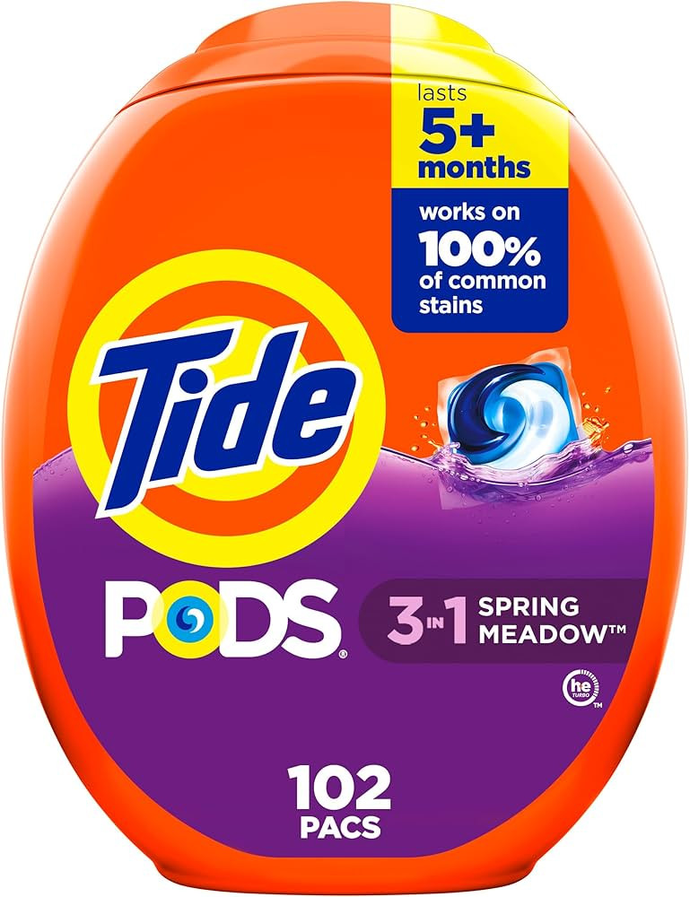 Tide PODS laundry detergent pacs, 3-in-1 Stain Remover, Odor Fighter, Color Protector, 102 Count,... | Amazon (US)