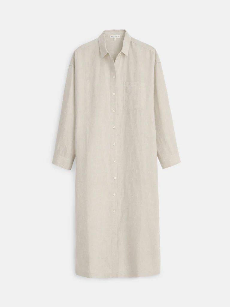 Kerry Shirtdress In Flax Linen | Alex Mill
