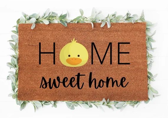 Home Sweet Home Chick Doormat  Easter Doormat  Spring | Etsy | Etsy (US)