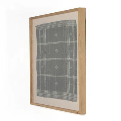 Bhujodi Textile 1 - Cornflower Blue/White Oak Wall Décor | Perigold