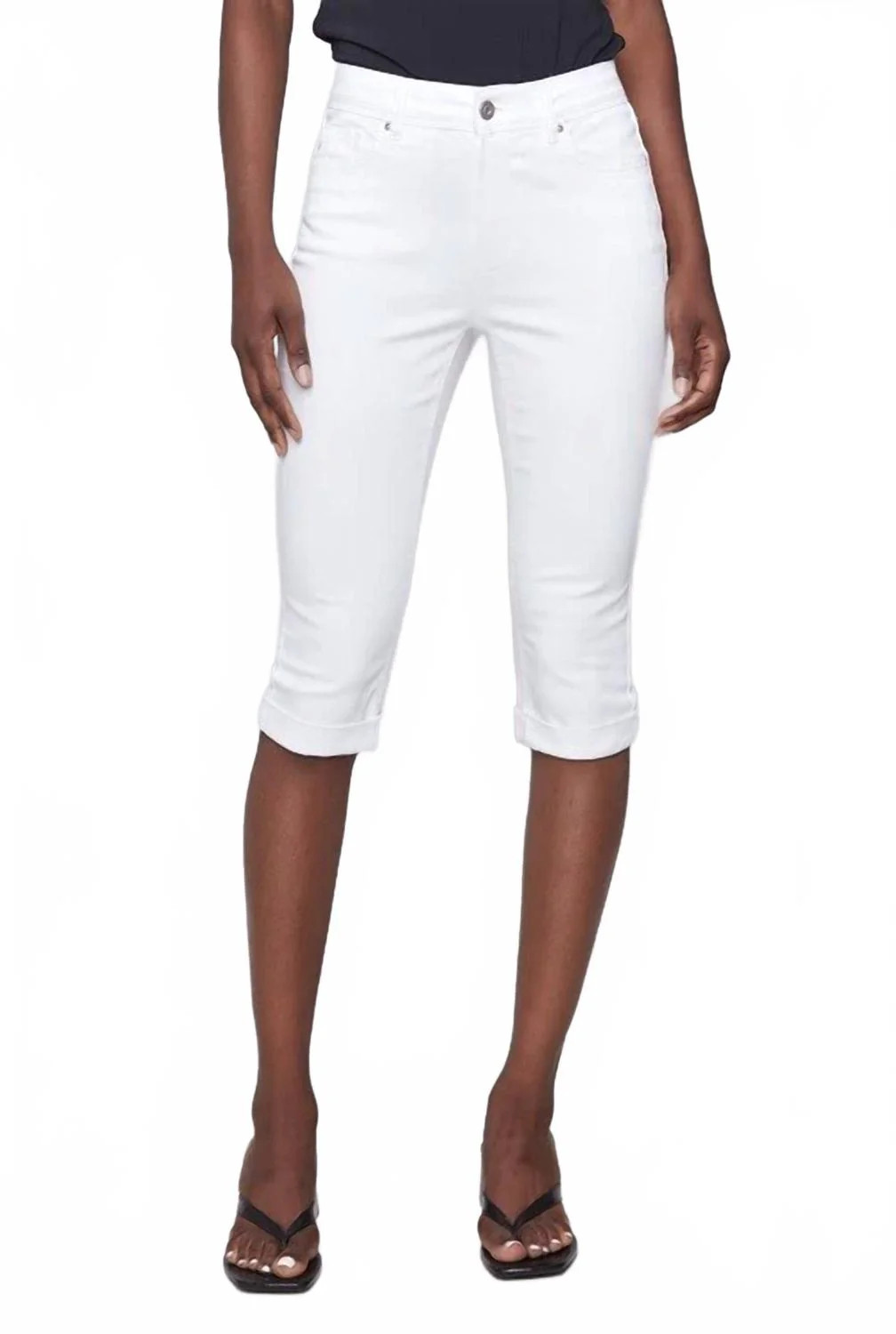 Pedal Pusher Capri In White | Shop Simon
