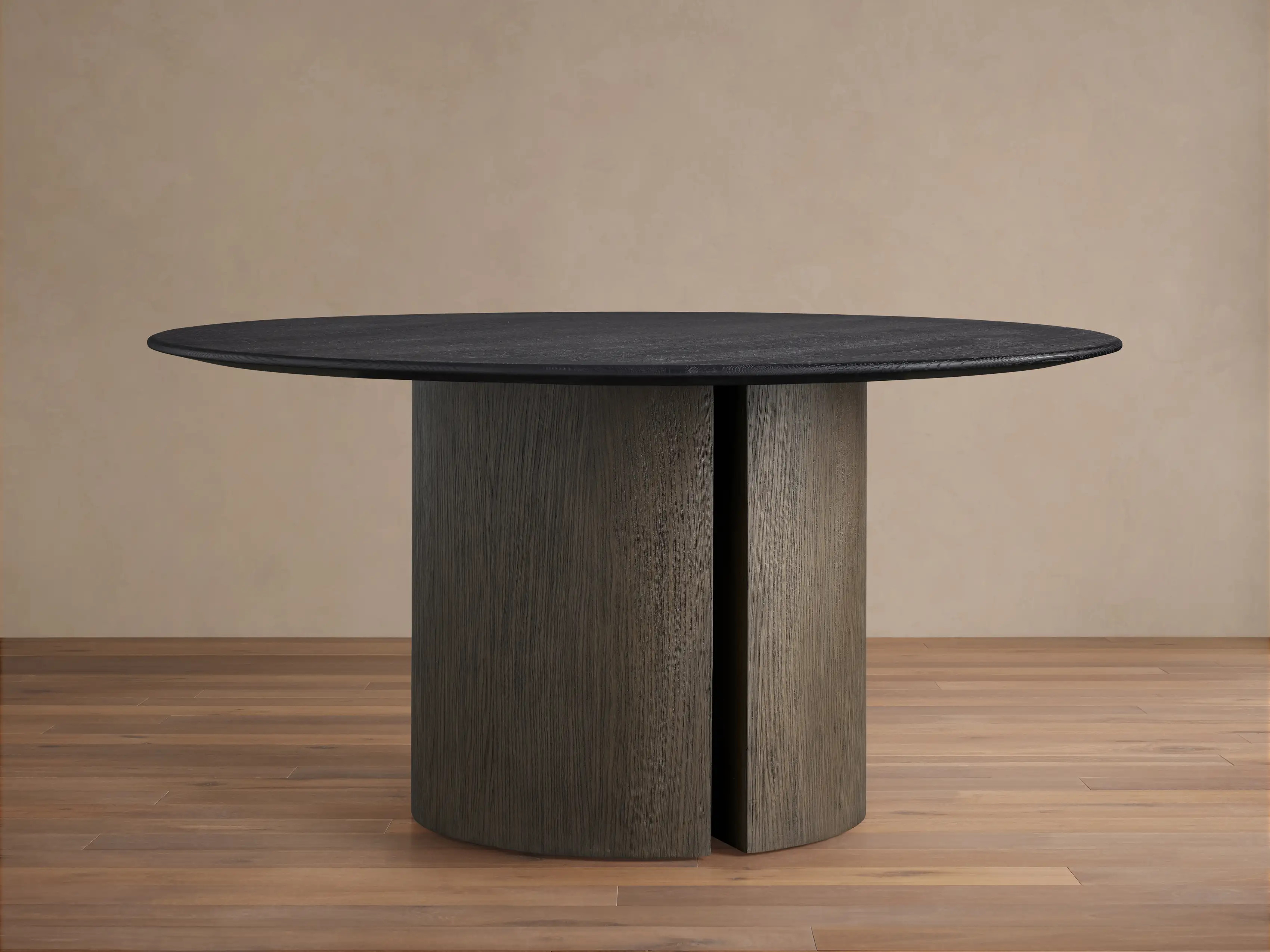 Saint Germain Round Wood Dining Table with Dauphine Base | Arhaus