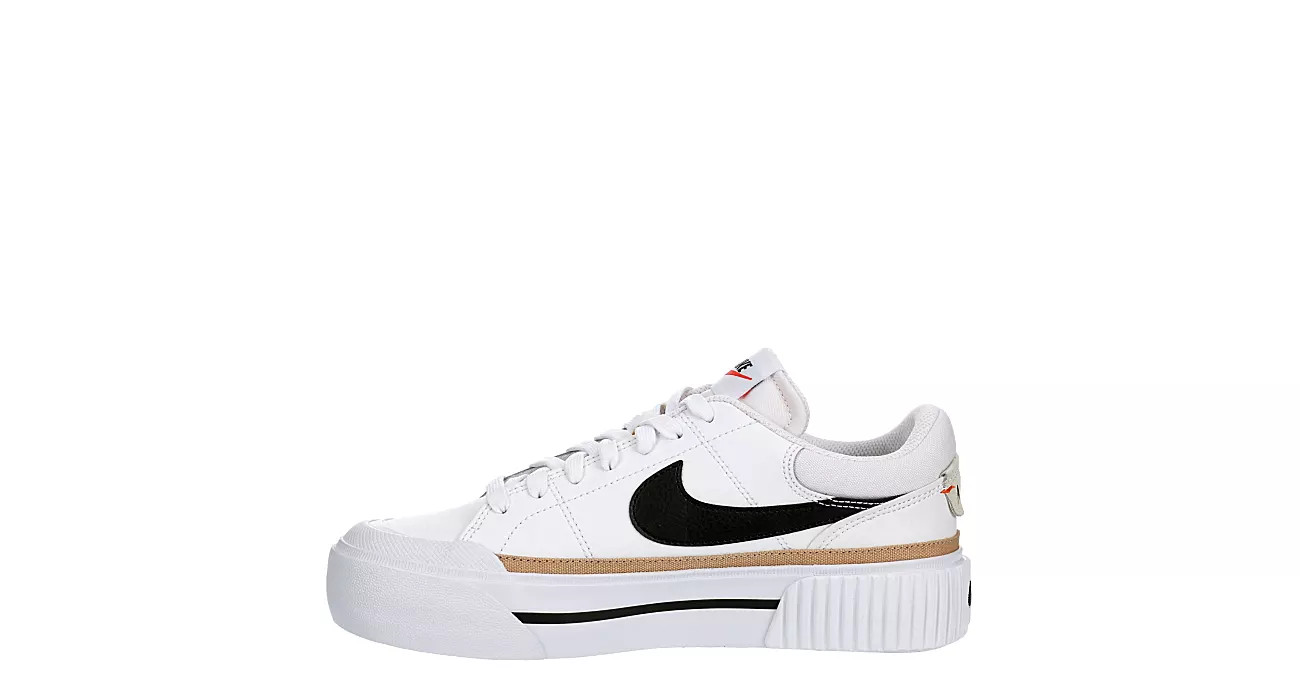 WHITE NIKE Womens Court Legacy Lift Sneaker | Rack Room Shoes