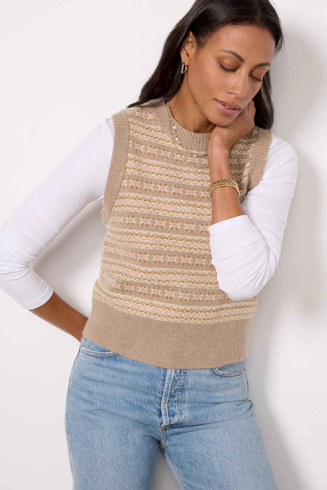 Highland Fair Isle Sweater Vest | Evereve