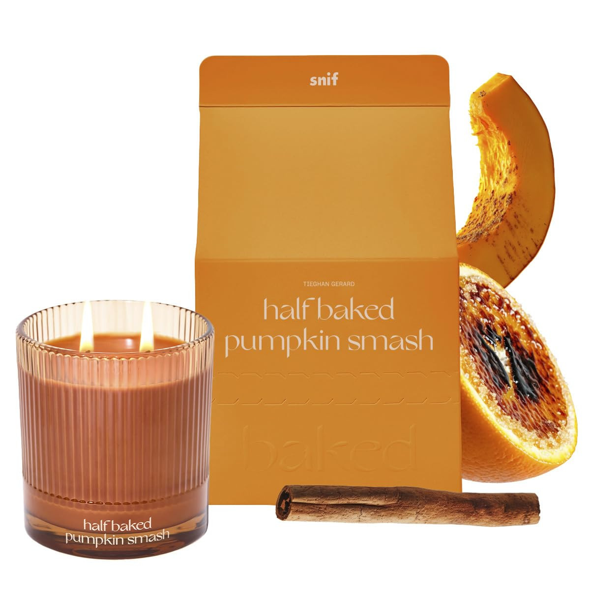 Half Baked Pumpkin Smash Scented Candle by Snif, Festive Fall Candle, 50+ Hours, 100% Cotton Fibe... | Amazon (US)