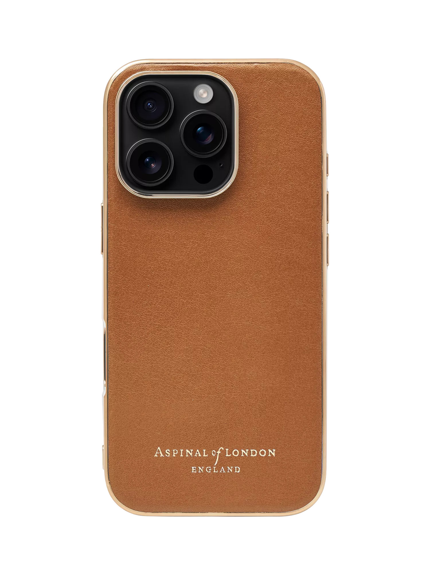 Aspinal of London iPhone 16 Pro Leather Case, Tan | John Lewis (UK)