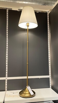 IKEA ÅRSTID Floor lamp, brass, white/pull switch, Steel, Polyester BRAND NEW 61"  | eBay | eBay US