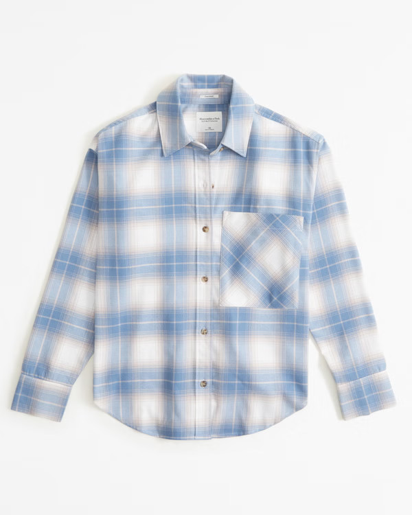 Women's Oversized Flannel Shirt | Women's Clearance | Abercrombie.com | Abercrombie & Fitch (US)
