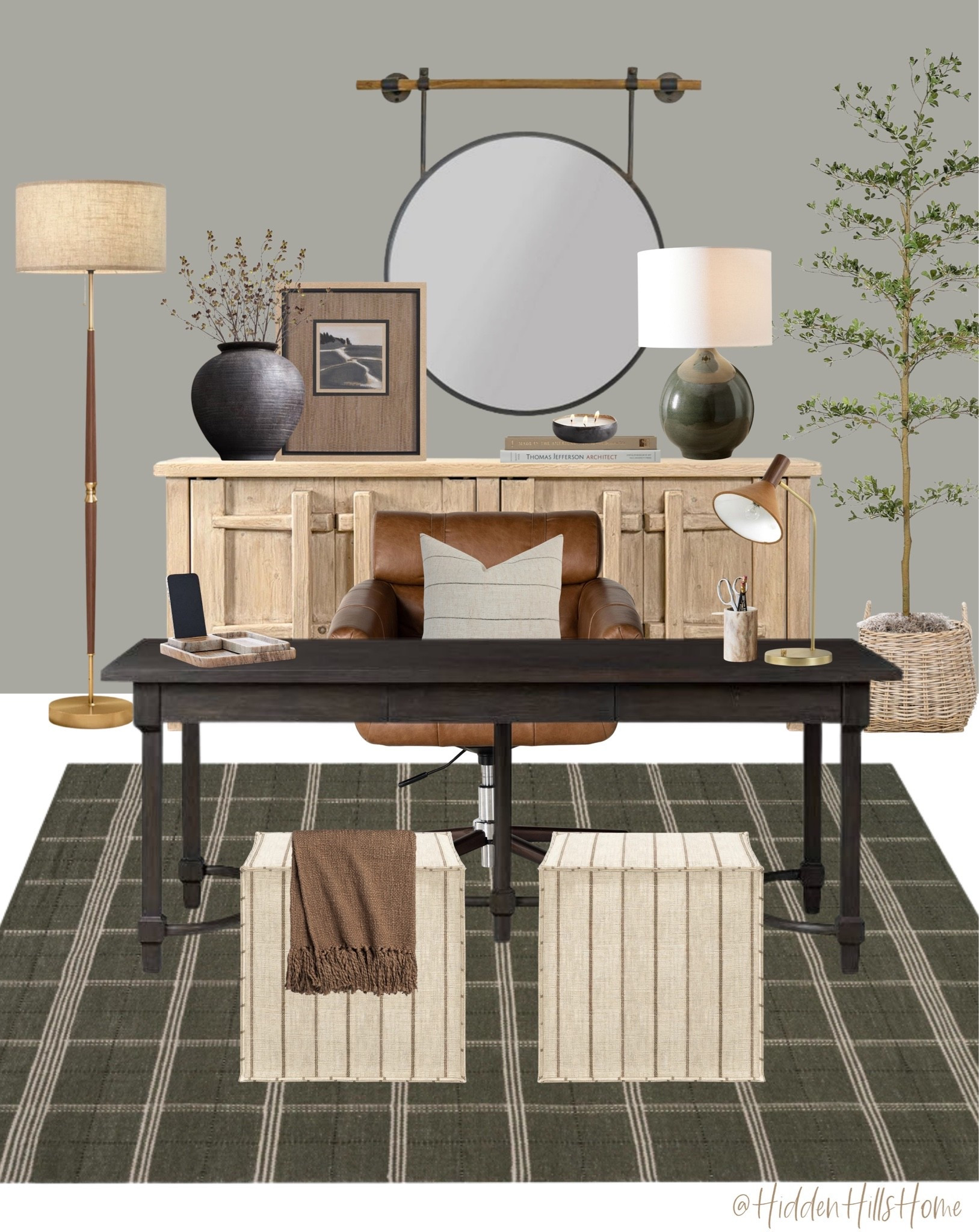 Masculine home office design, office desk, men’s home office mood board, leather office chair, office rug, home decor ideas

#LTKHome #LTKSaleAlert #LTKMens