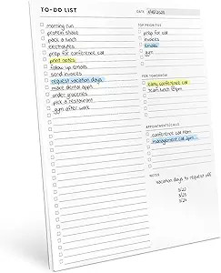 To Do List Notepad: With Multiple Functional Sections - Large Size 8.5x11" 52 Sheets - Tear Off D... | Amazon (US)