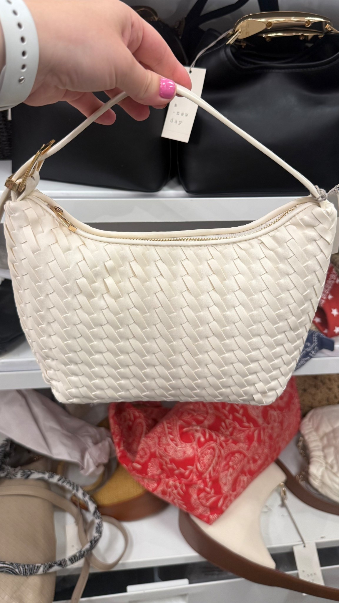 Mini woven shoulder bag white handbag 

#LTKItBag #LTKFindsUnder50 #LTKStyleTip