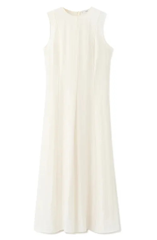 MANGO A-Line Midi Dress in Ecru at Nordstrom, Size 6 | Nordstrom