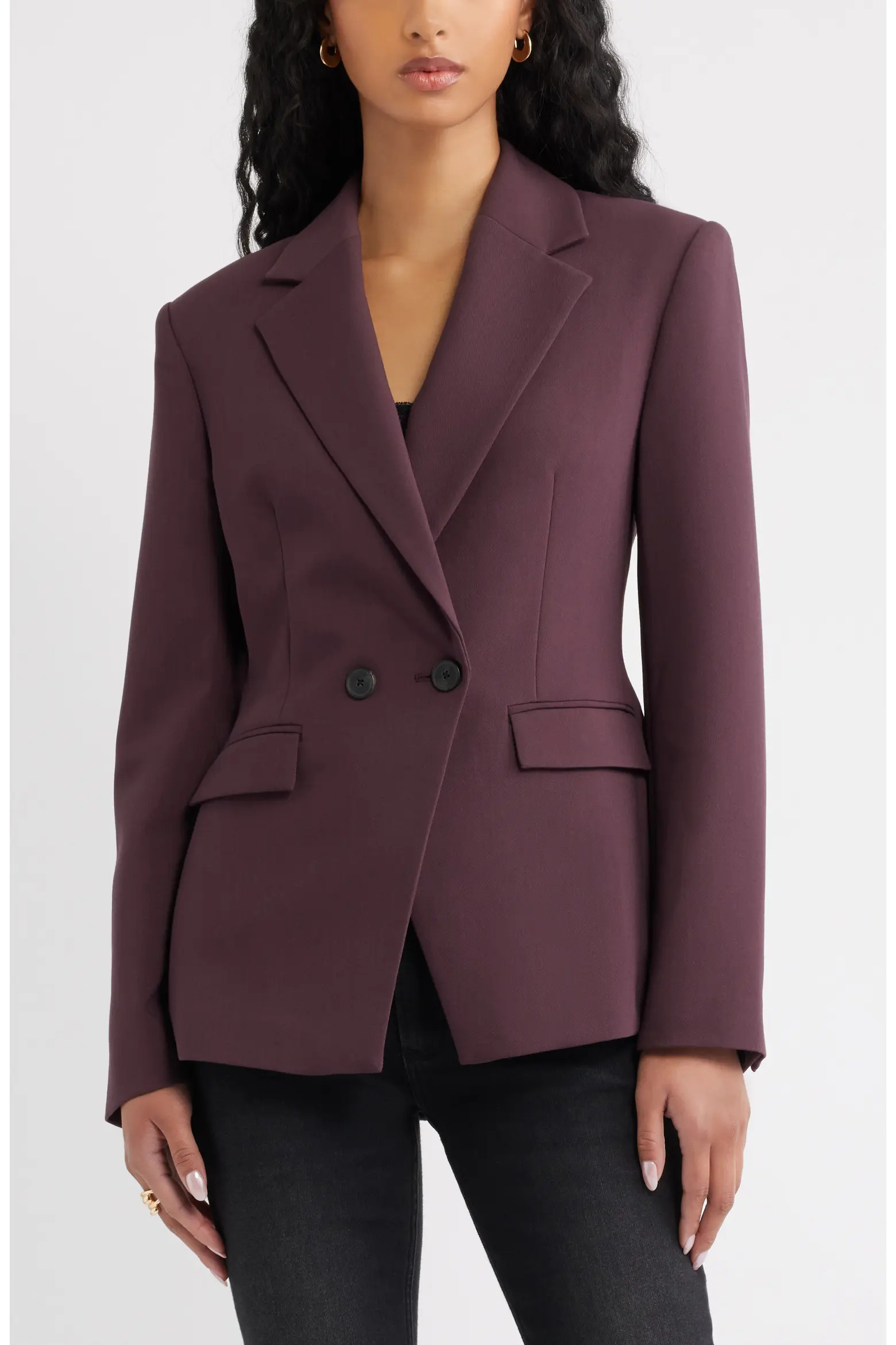 Open Edit Icon Twill Hourglass Blazer (Women) | Nordstrom | Nordstrom