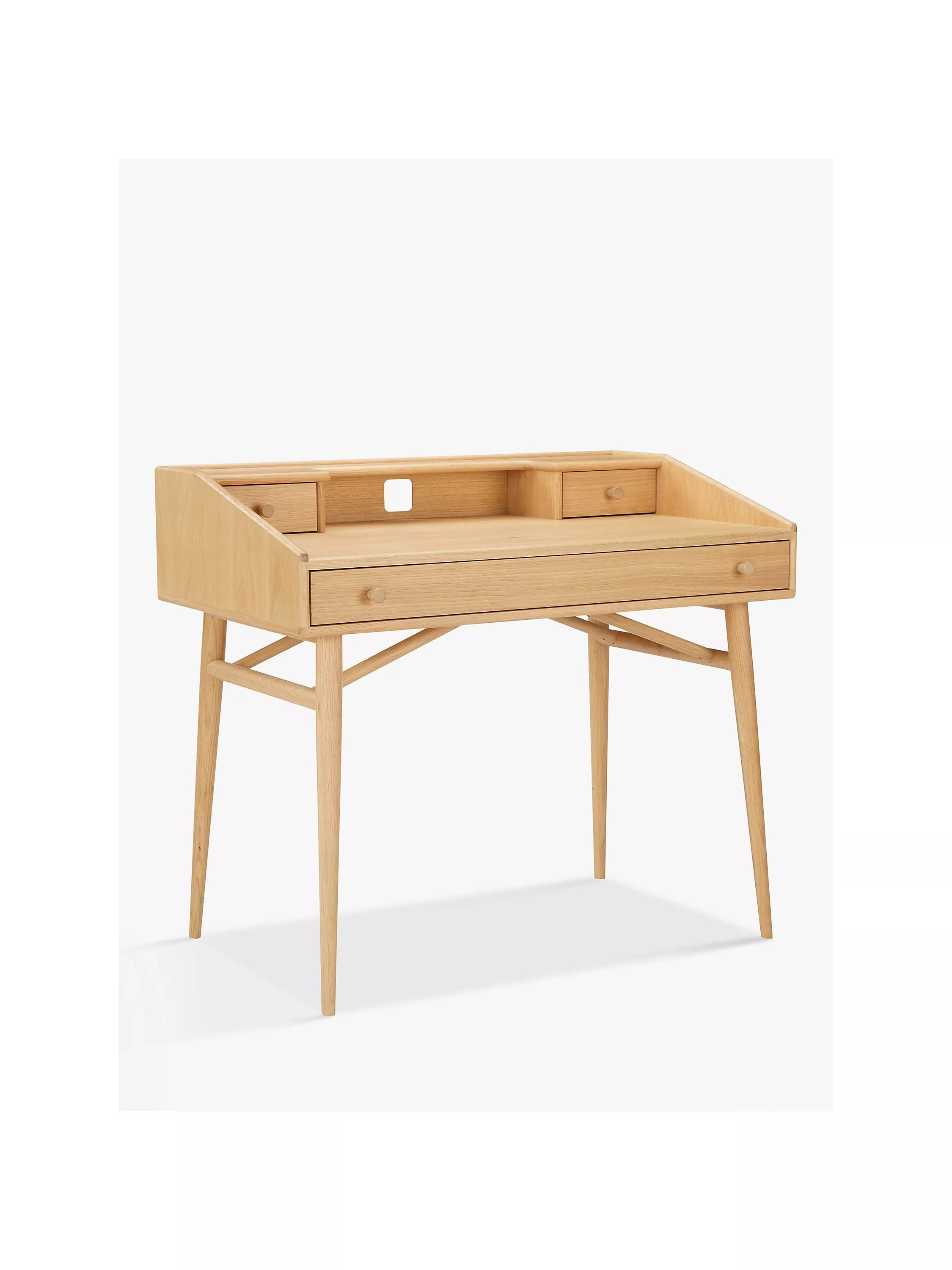 ercol for John Lewis Shalstone Desk, Oak | John Lewis (UK)
