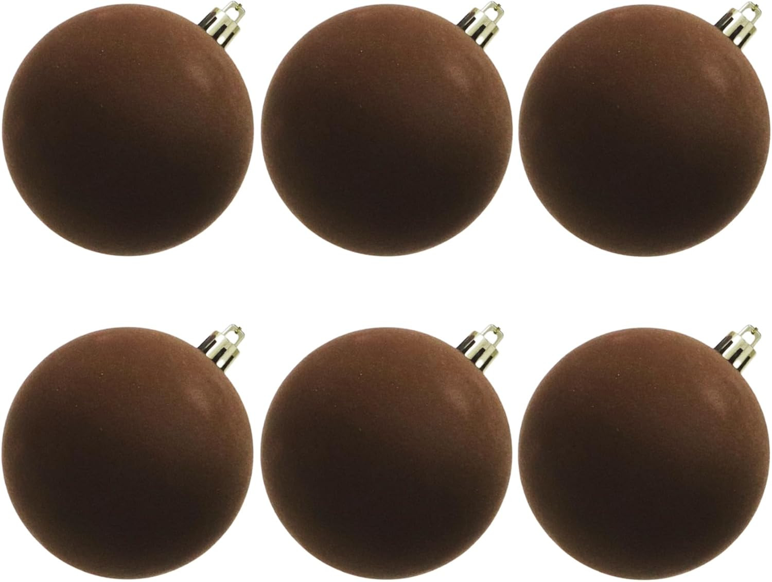 Senjie 4inch Velvet Christmas Ornaments Balls Sets for Christmas, 6pcs Multicolor Xmas Tree Flock... | Amazon (US)