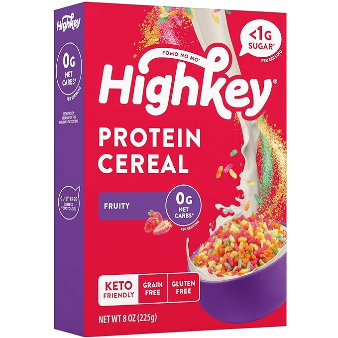 HighKey Protein Snacks - Keto Breakfast Cereal - 0 Net Carb & Zero Sugar, Gluten & Grain Free Cer... | Amazon (US)