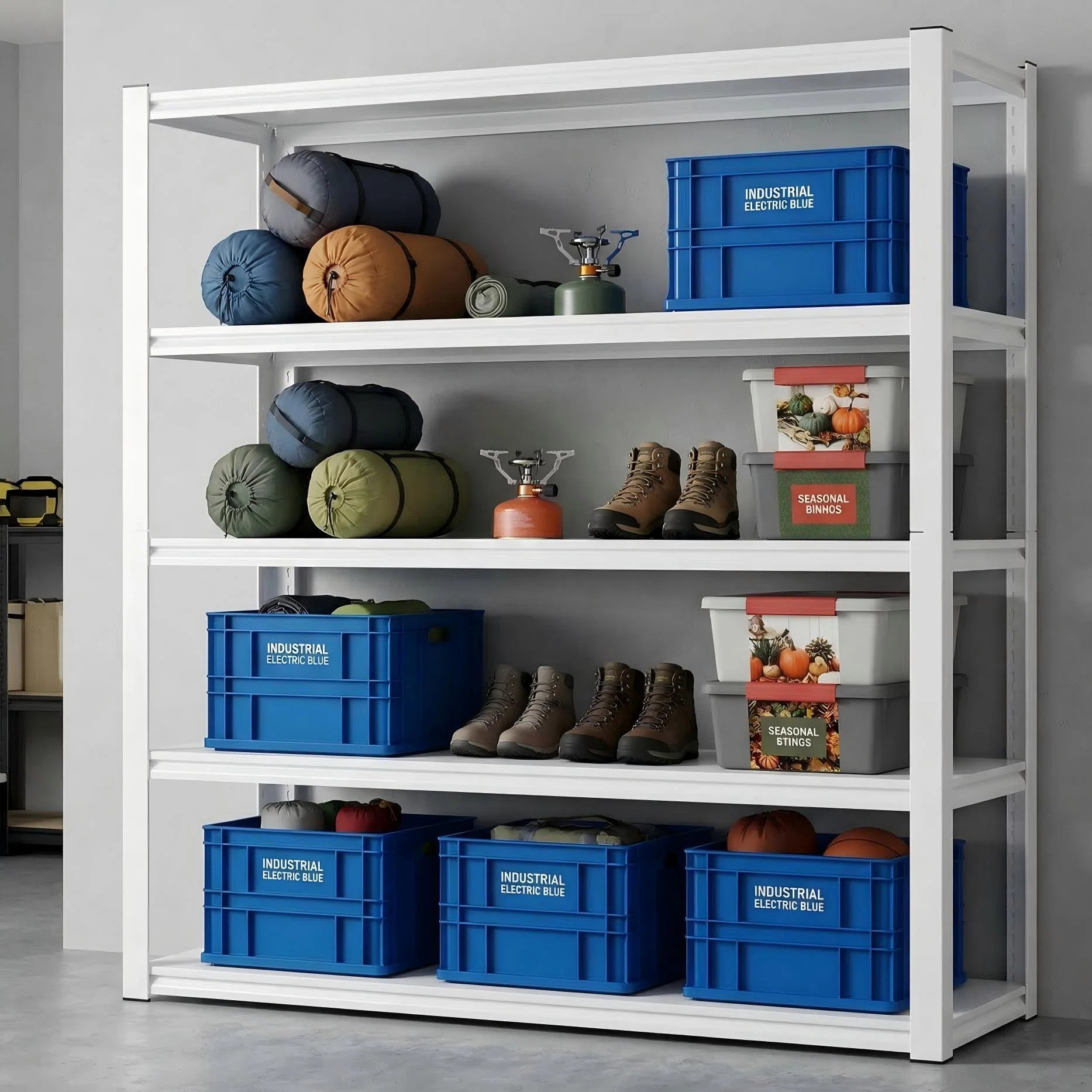Heavy Duty Garage Metal Storage Shelves, 36" x 16" x 72" Adjustable Storage Rack with 1650 Lbs Total Load Capacity, Rust-Proof Boltless Organizer Shel | Wayfair North America