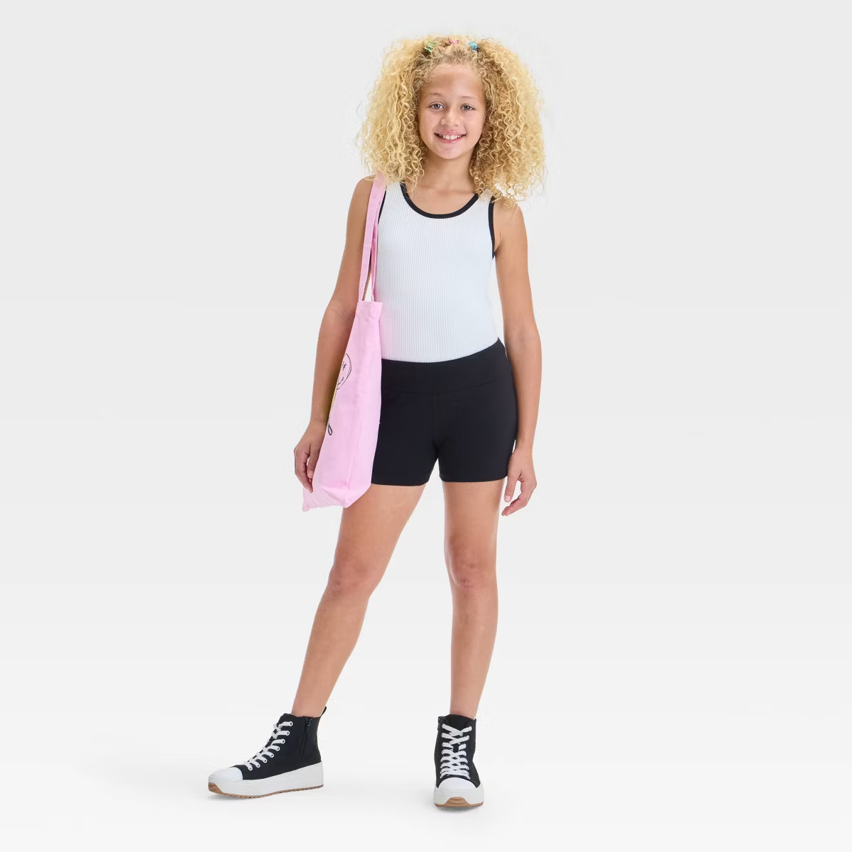 Girls' Bike Shorts - art class™ Black M | Target