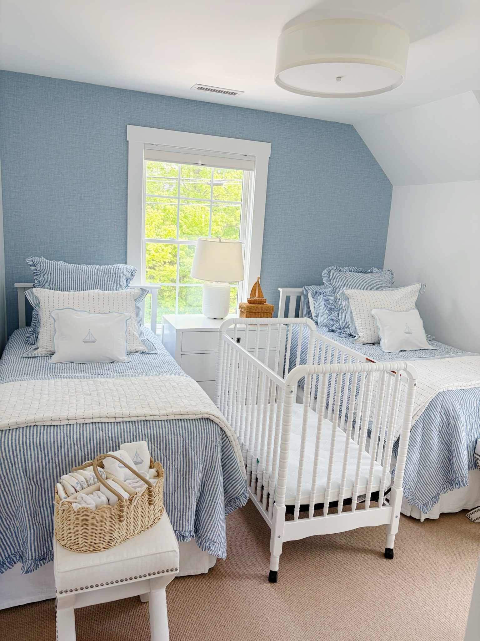 My mom recently redid the kids room at our lake house in preparation for Henry! It looks straight of our a magazine! 🌊 Linking everything below! 