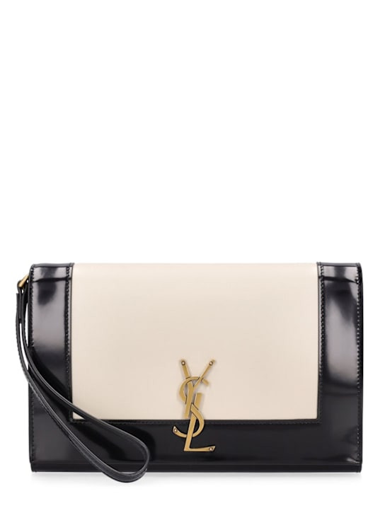 Cassandre brushed leather flap pouch | Luisaviaroma