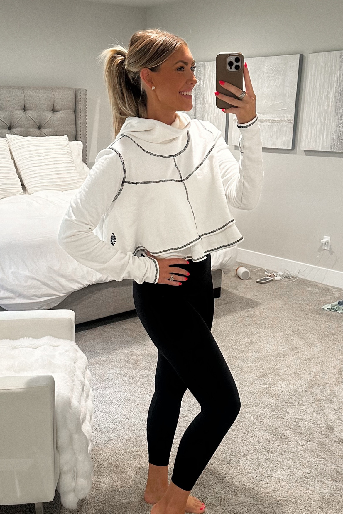 Cropped hoodie, wearing a medium!

#LTKActive #LTKStyleTip #LTKFitness