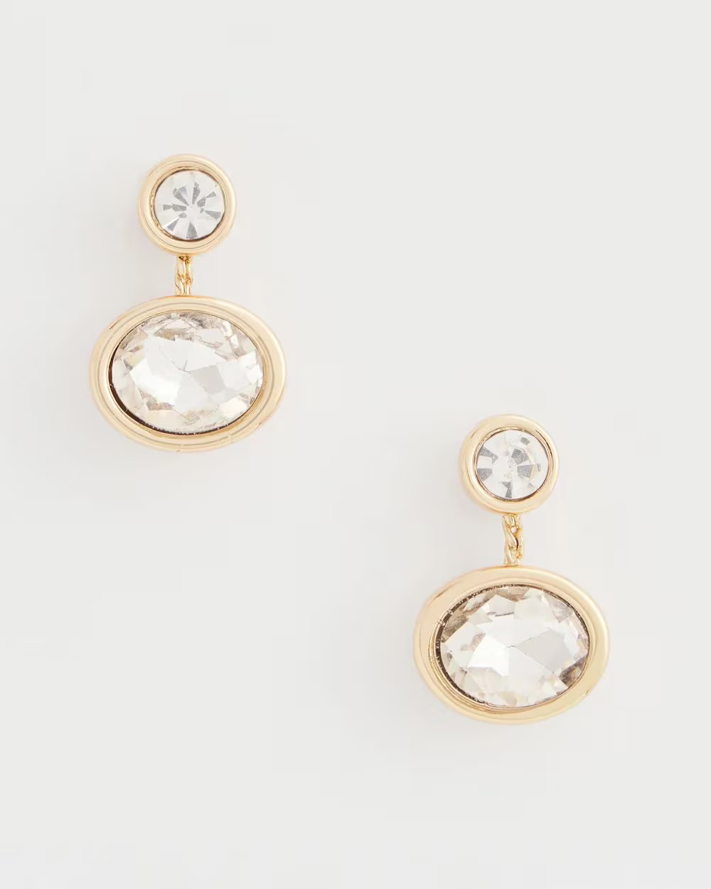 Goldtone Bezel Stud Earrings | Chico's